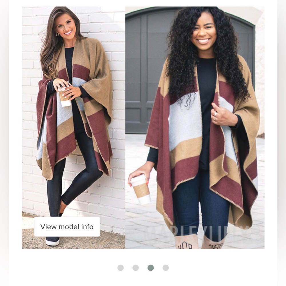 Marleylilly Striped Poncho